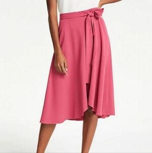 Ann Taylor Petite Tie Waist Wrap Skirt